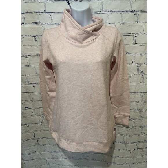 T by Talbots Lot of 2 Pullover Crossover High Neck Textured Cream & Pink Petite - Picture 10 of 13